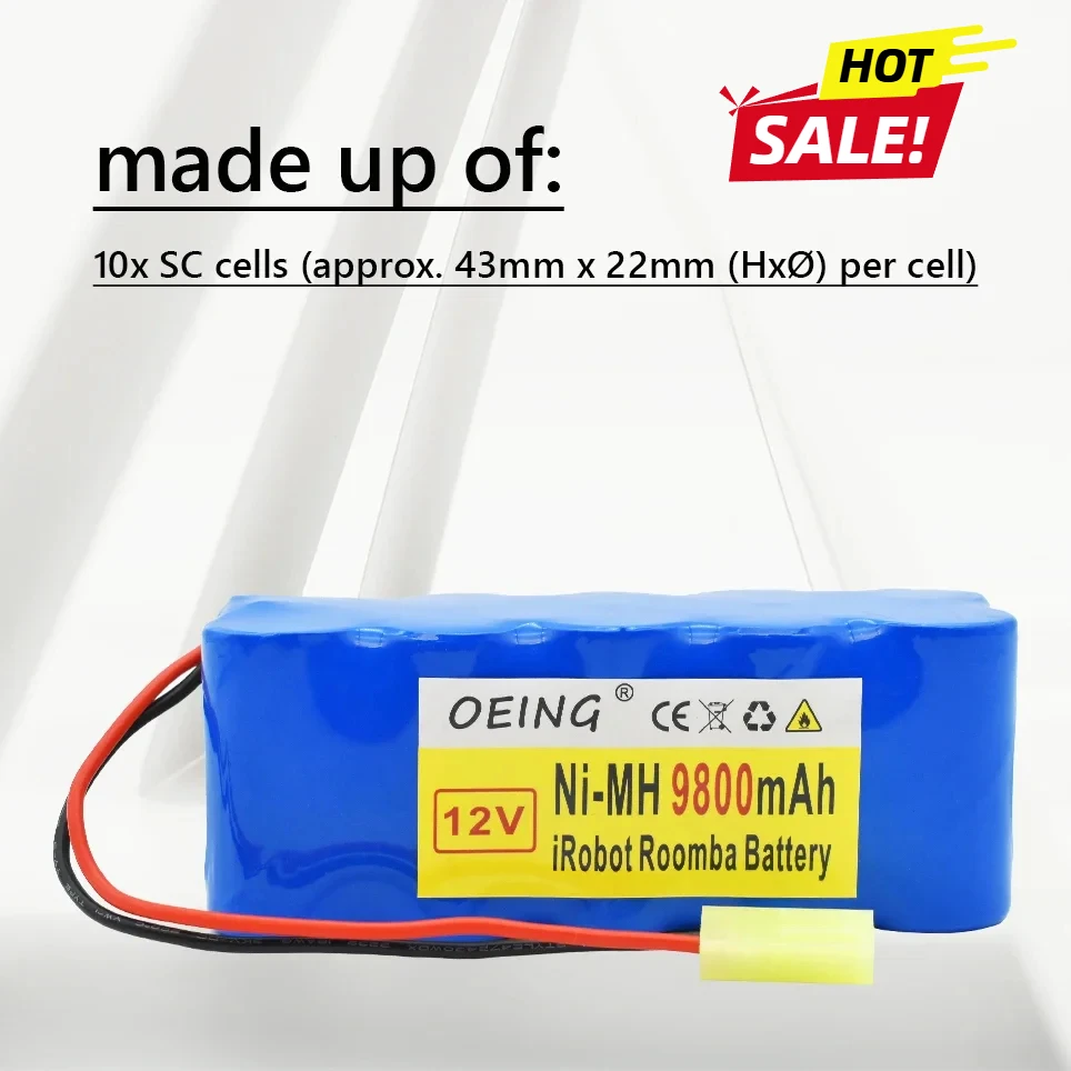 SC 12V Новый оригинальный аккумулятор 9800 мАч 12V для Rowenta для RH5488 RH 846301   правый 846901   RS-Rh5205 Подметальный робот-пылесос