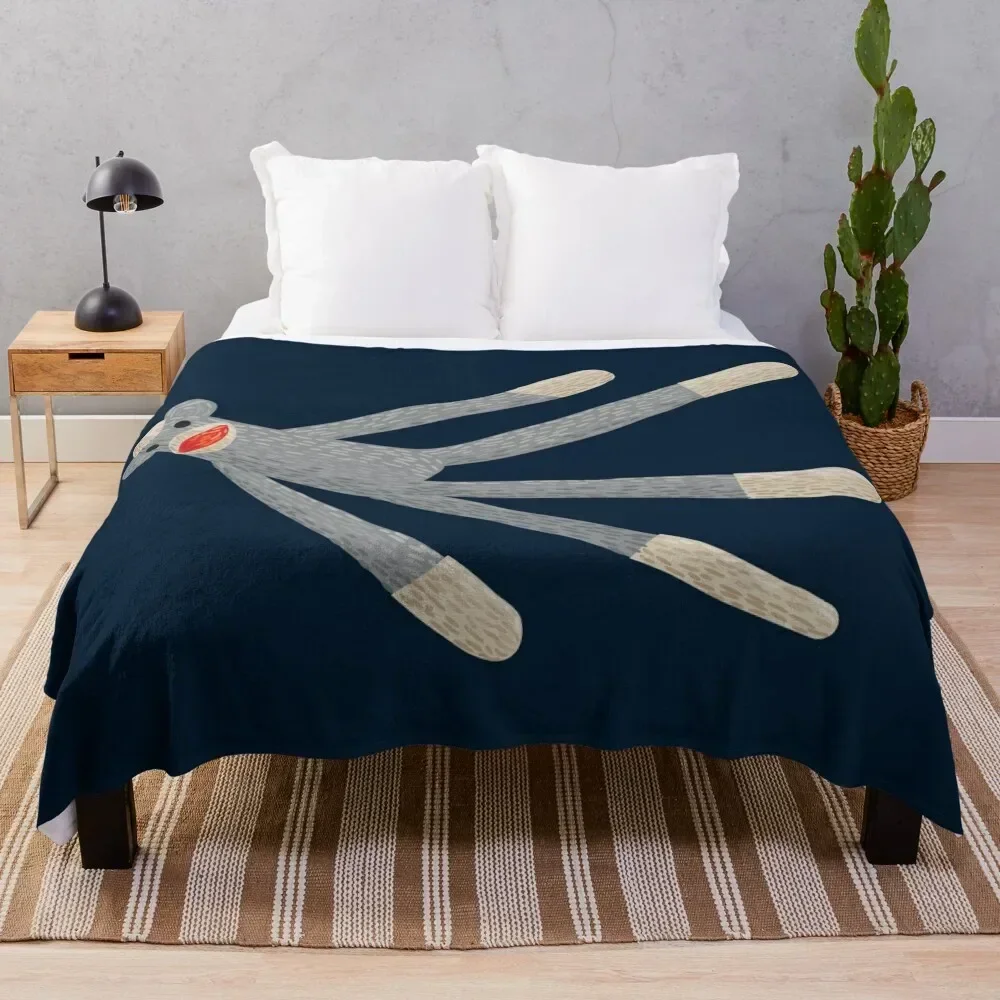 Sock Monkey Throw Blanket Cute Thins Kid'S Blankets