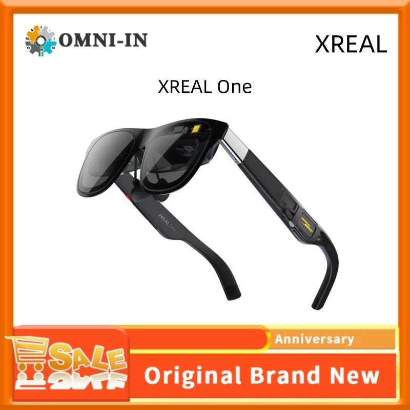 

XREAL One AR Glasses with X1 Chip, Native 3 DoF, 147" 50°FOV 120Hz HD Display,Renowned Audio, 3 Adjustable Lens Transparency