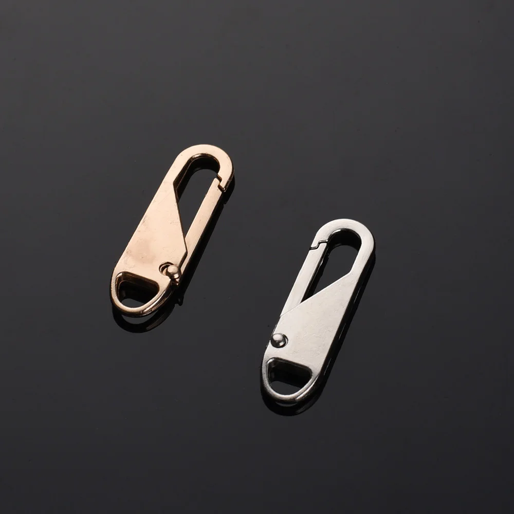5 stücke Universal Ersatz Zipper Slider Metall Legierung Entfernung Zipper Puller Gepäck Tasche Zip Kopf DIY Handwerk Nähen Werkzeug Reparatur kit – Detail 4