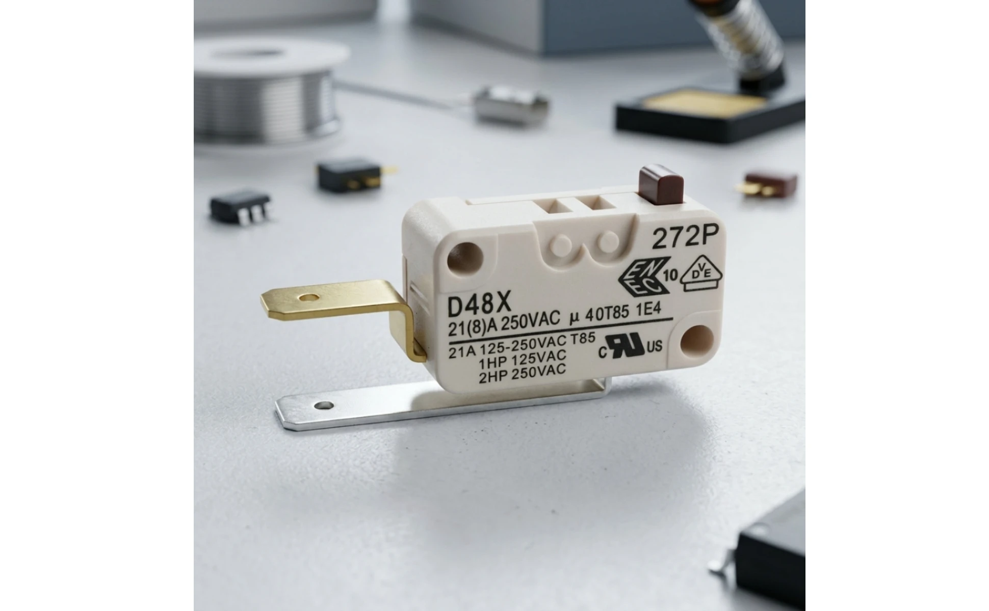 Microswitch with Actuator Compact Rectangular Microswitch Limit Switch Snap Action Mechanical for Technicians, Control Panels Microswitch with Actuator Compact Rectangular Microswitch Limit Switch Snap Action Mechanical for Technicians, Control Panels
