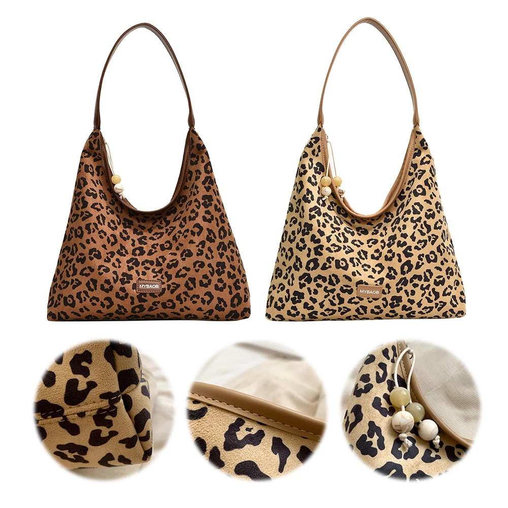 

Большая сумка для женщин, сумка через плечо с леопардовым принтом, сумка из искусственной кожи с застежкой-молнией, сумка для подмышек, сумка-хобо для путешествий на работу