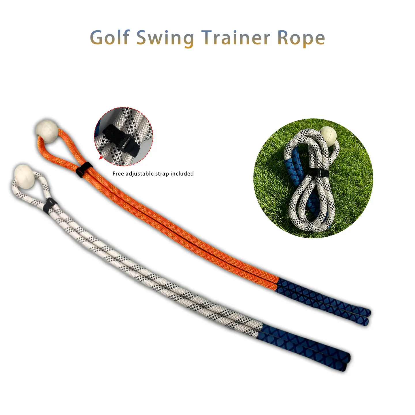 

Golf training rope, swing practice rope for beginners, improve power posture, golf training rope with ball