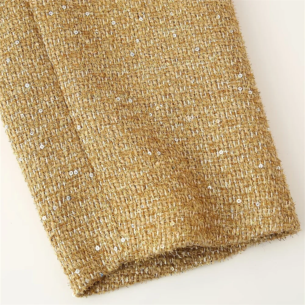 Podzimní nová dámská módní outfit s kapsou a třpytivou bundou v evropském a americkém stylu - náhled 6