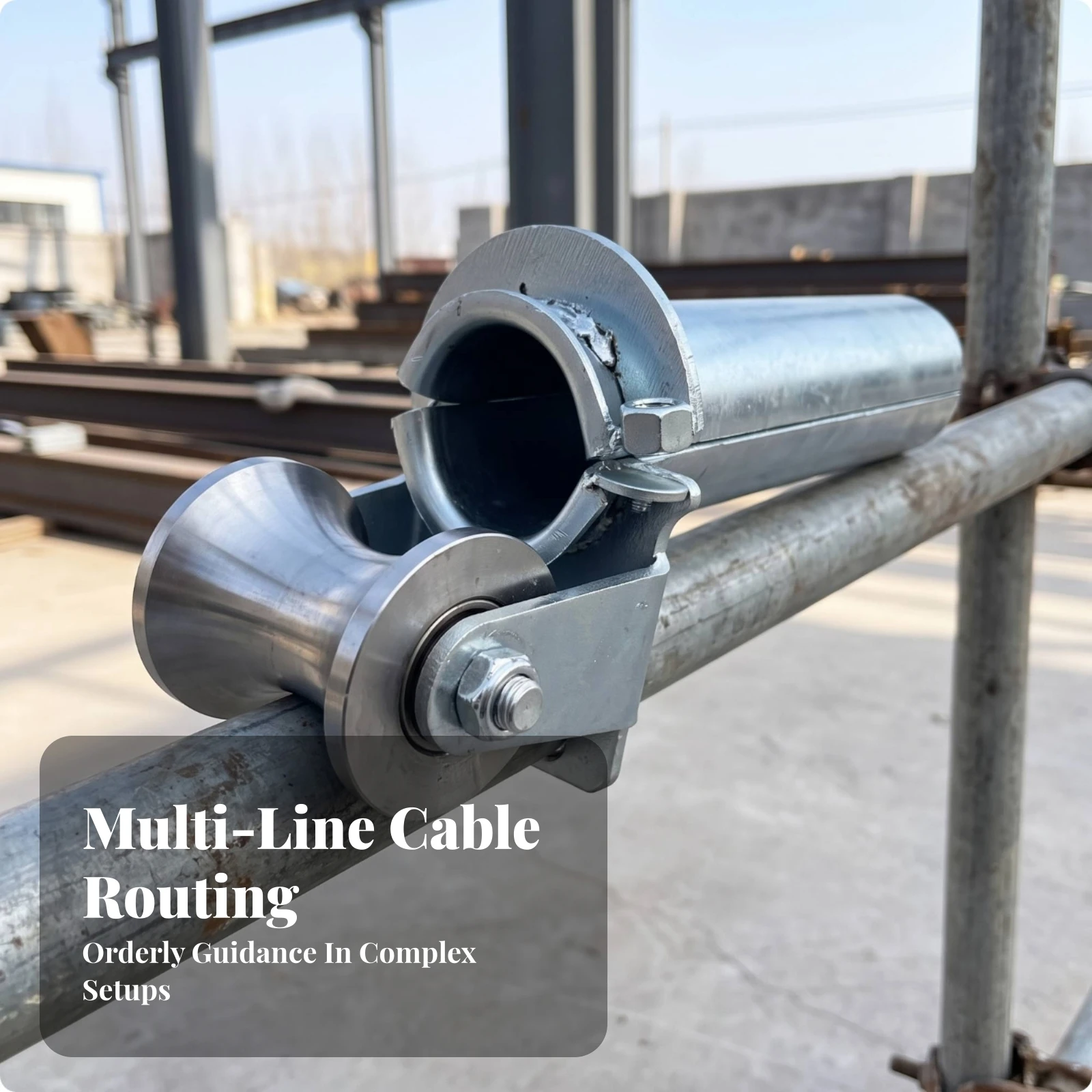 Cable Pulley with Mounting Bracket Heavy Duty Wire Rope Guide Pulley Guide Wheel with Roller Low-Maintenance Hardware Rugged view 6
