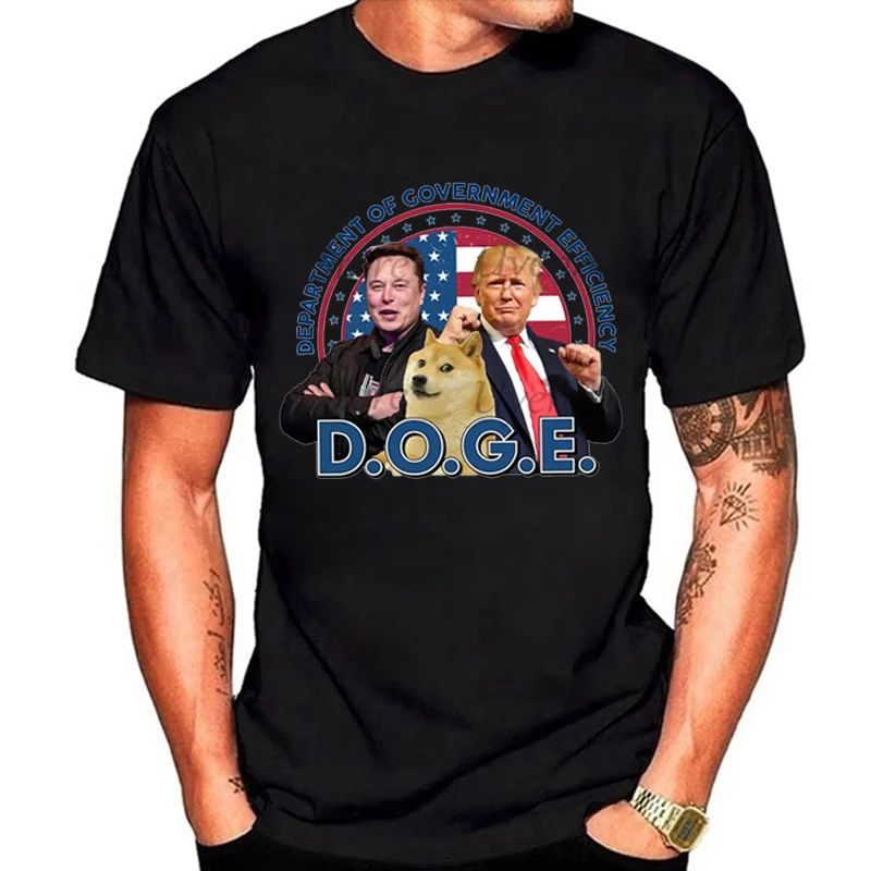 Doge Elon Department of Government Efficiency, Trump Shirt D.O.G.E, Funny Political Satire Shirt, Harajuku Casual Tops, Unisex