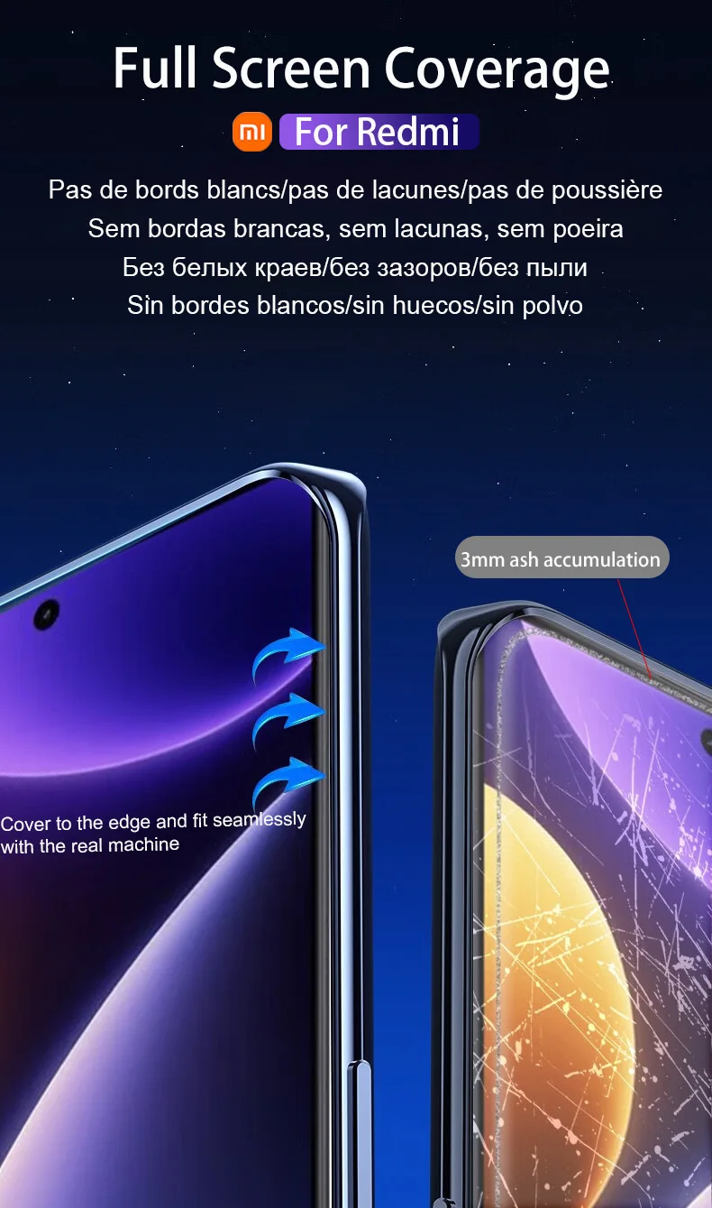 5 Stück HD-Hydrogel-Folie für Xiaomi POCO X7 F6 F5 X5 X6 X3 Pro NFC, Displayschutzfolie, Poco X4 M5S M4 M6 F4 F3 GT X7 Pro 5G, kein Glas. – Detail 5