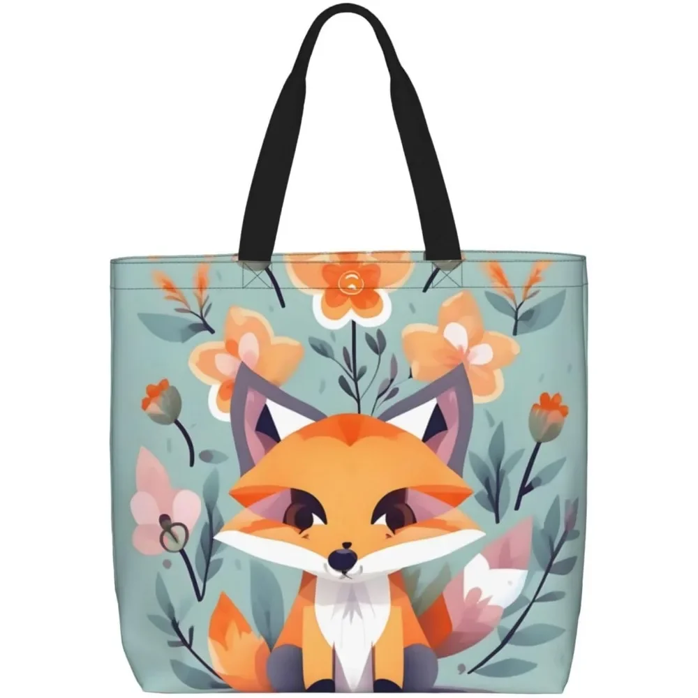 

Cute Black Cow Print Tote Bag, Reusable Shopping Bag, Large Capacity Zipper Single Shoulder Convenience Bag
