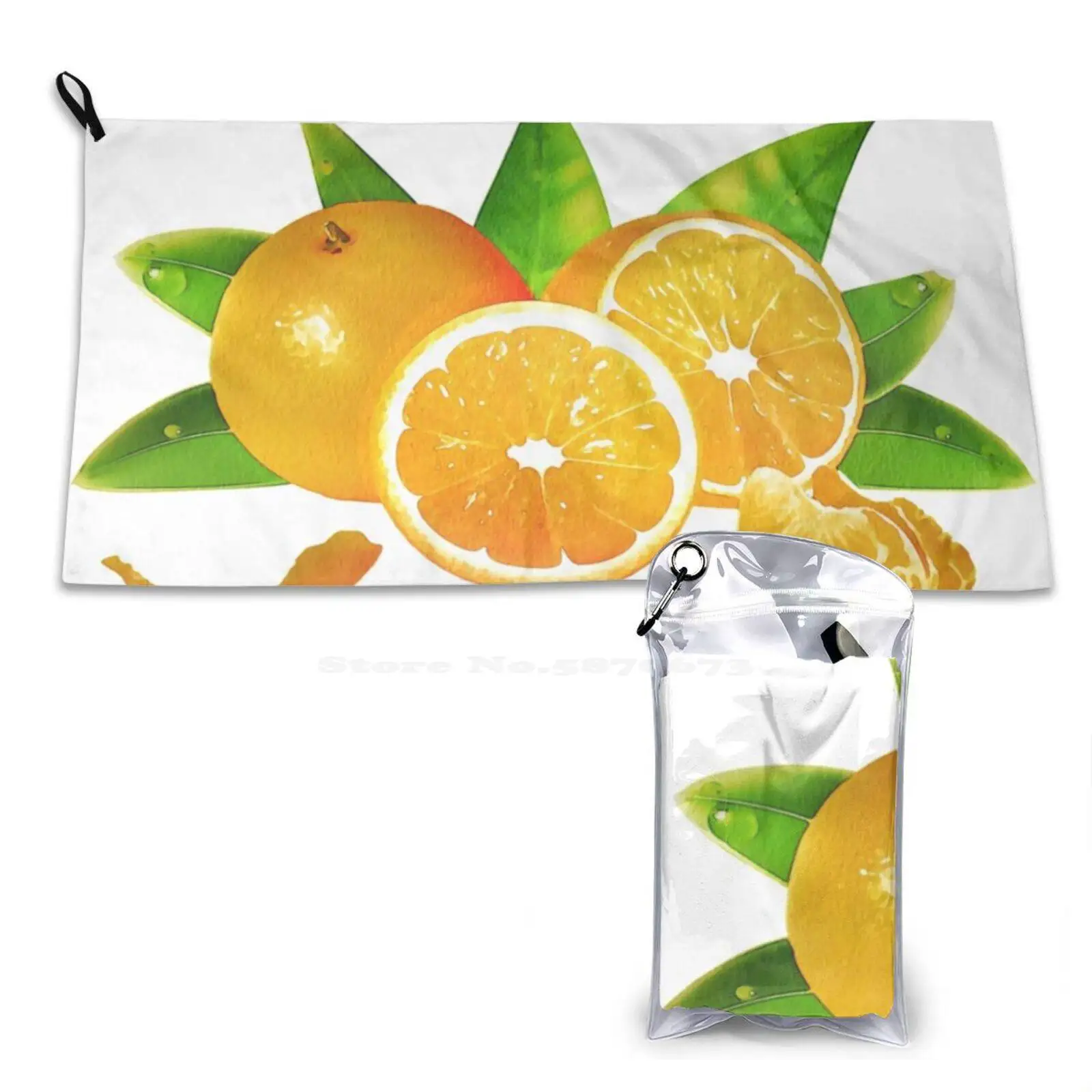 Aquarelle De Fruits Pattern Soft Face Towel Home Outdoor Aquarelle De Fruits Pamplemousse Avocado Kiwi Citrouille Prunes Baies