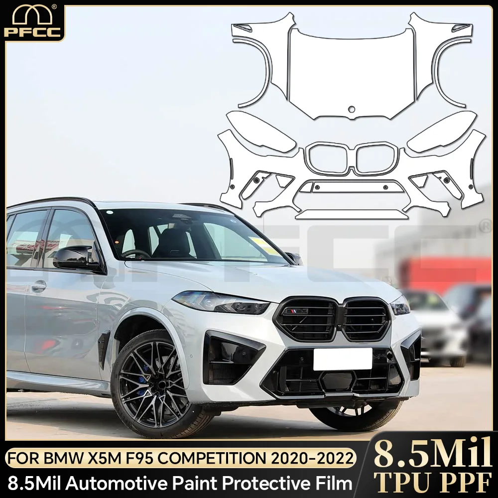 

9MIil For BMW X5 M F95 COMPETITION 2020-2022 Paint Protection Film Clear Bra Car Body Anti-Scratch Pre-Cut Resistant Invisible