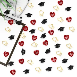 100Pcs/Bag Stethoscope Doctor Nurse Graduate Paper Confetti for 2024 Years Nursing School Graduation Party Decoration Supplies