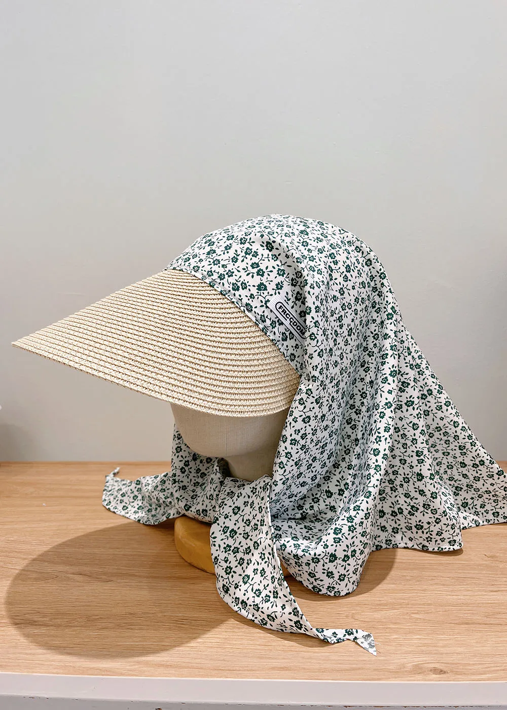 قبعات وشاح للرأس بحزام منقوش على شكل زهور للنساء، قبعة صيفية للعطلات على الشاطئ والحماية من الشمس، قبعة شمسية عصرية متعددة الاستخدامات #4