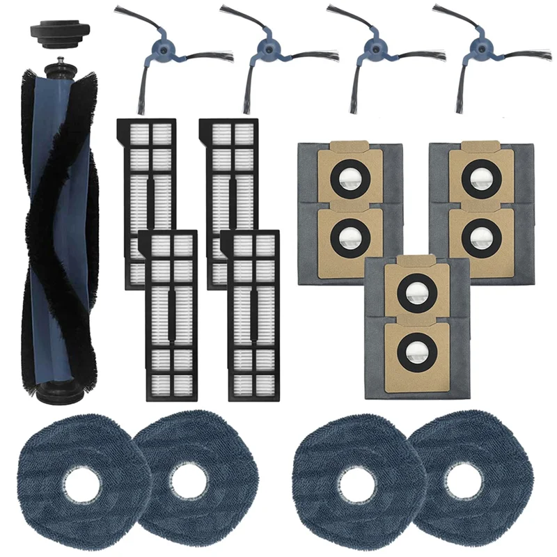 A94E-Ersatz Für Eufy X10 Pro Omni Roboter Vakuum Zubehör Kit Roller Pinsel Staub Taschen Seite Pinsel Hepa-Filter Mopp Pads