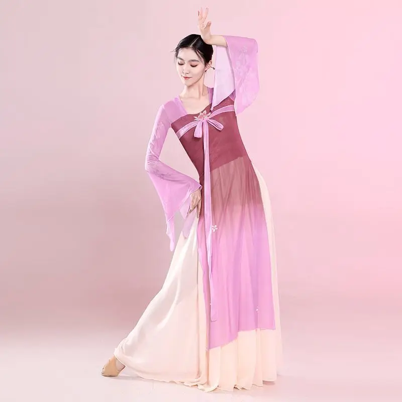 

Women's Classical Dance Dress Han And Tang Dynasty Chest Length Ribbon Body Charm Elegant Long Gauze Dress Dance In China