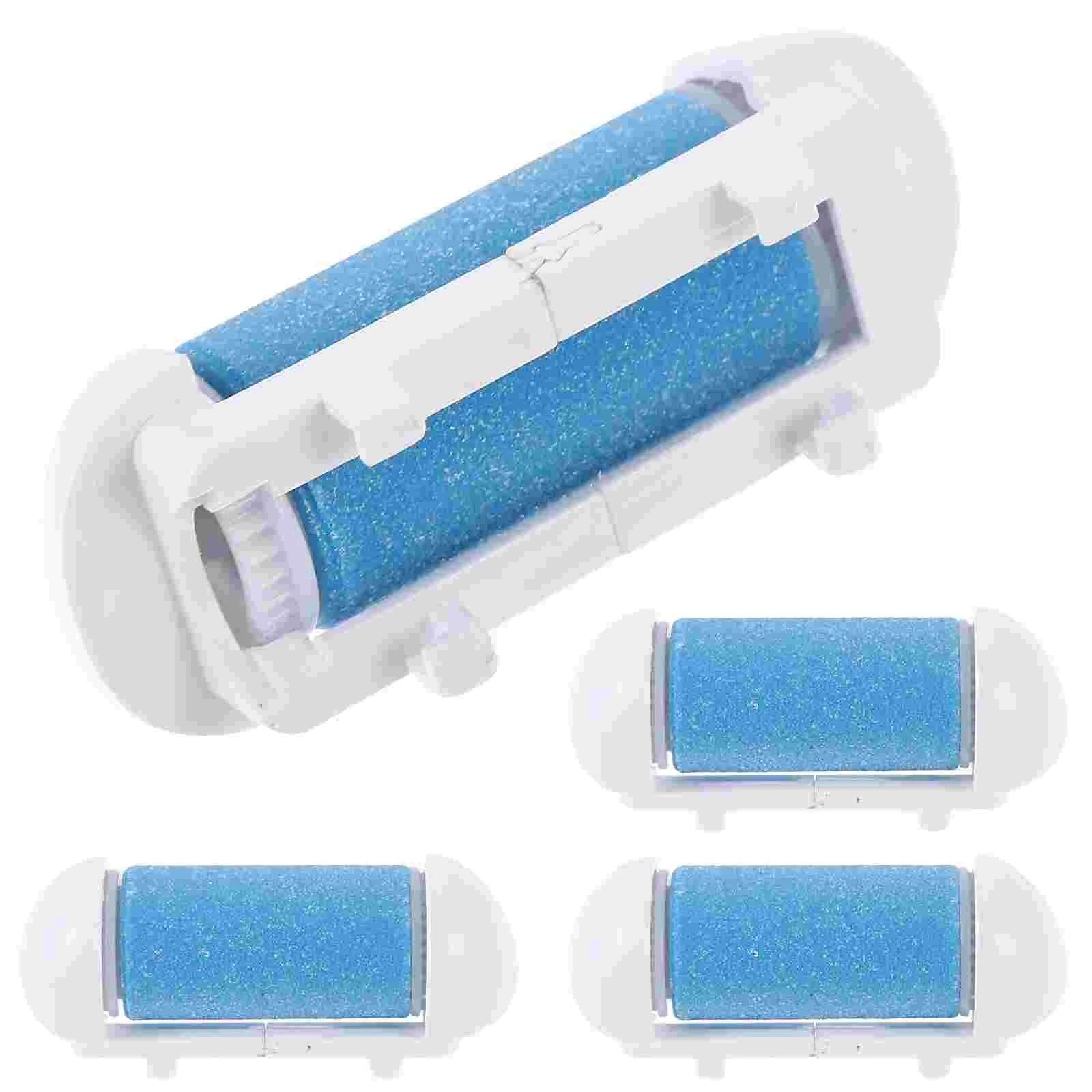 

4 Pcs Electric Nail File Pedicure Tools for Feet Replacement Roller Remover Electronic Foot Refills Blue