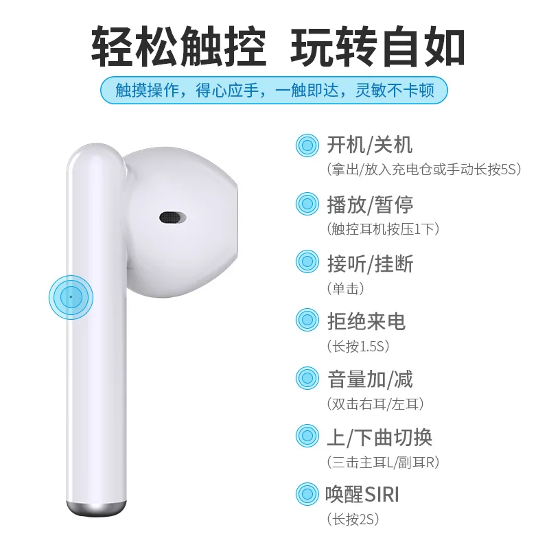 For Lecoo Wireless Bluetooth Headset Half-in-ear Enhanced battery life Noise reduction Sports games No delay Apple Universal