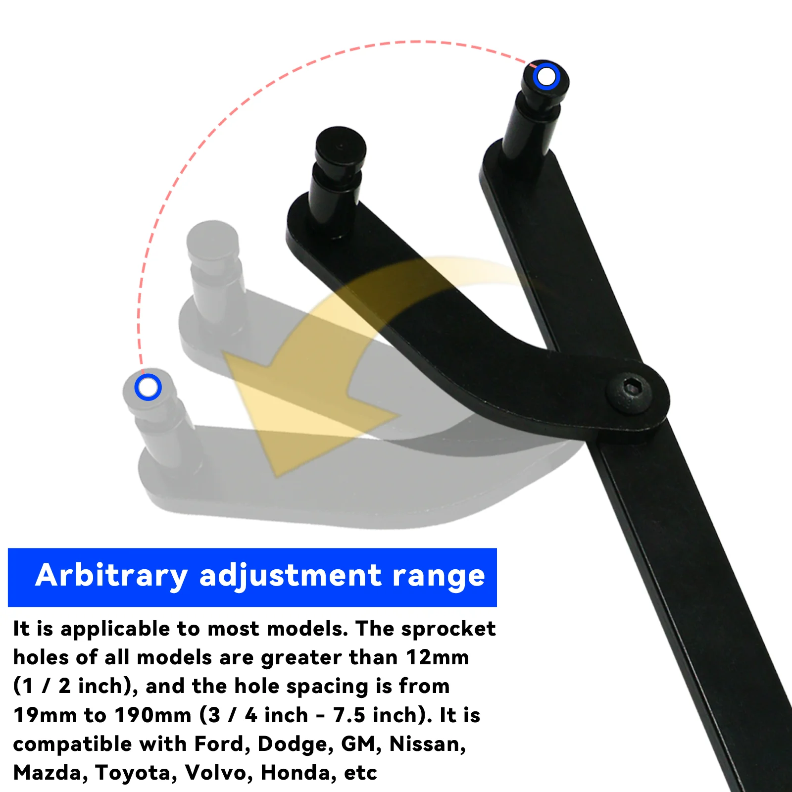 Universal Camshaft Pulley Holder Tool Holding Tool for GM Axle Pulley Fixing Tool Sprocket Tool Timing Gear Tooll Kit