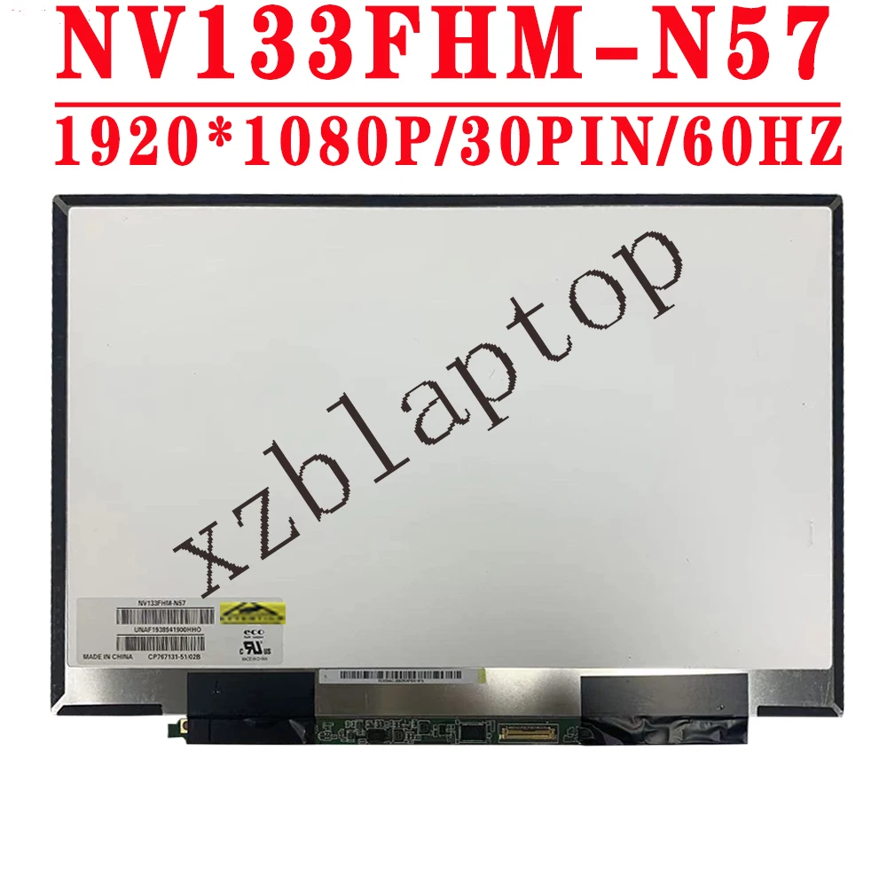 

NV133FHM-N57 NV133FHM N57 13.3 inch 1920x1080 IPS FHD 30PINS EDP Contrast Ratio 800:1 60HZ Matte LCD Screen Without Touch