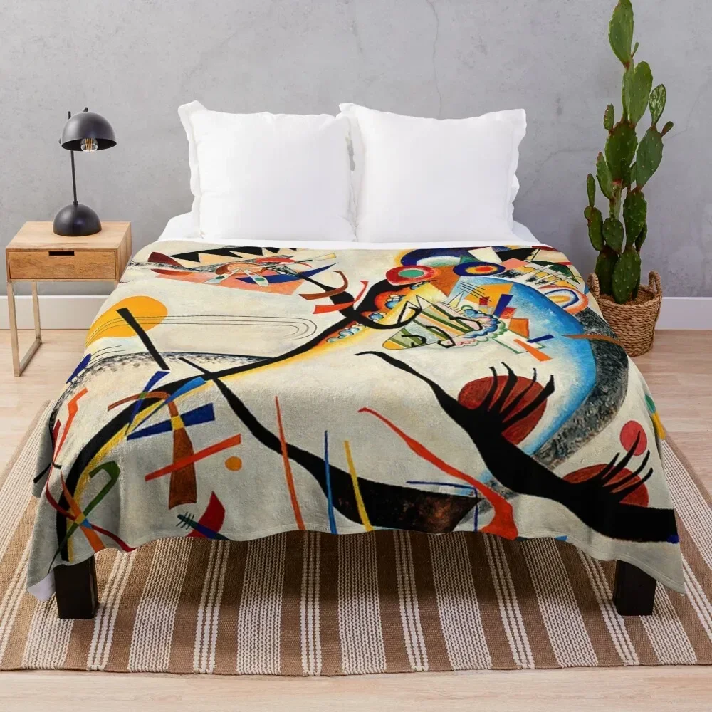 Kandinsky - Blue Segment, popular Kandinsky painting Throw Blanket For Sofa Thin christmas decoration Blankets