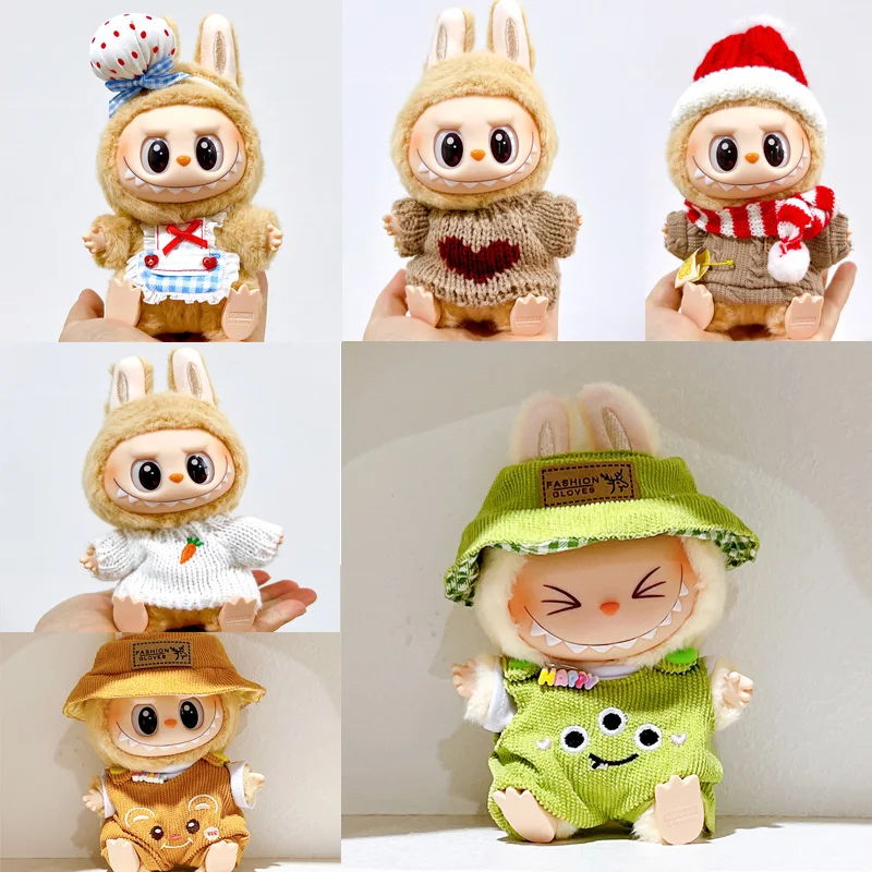 Labubu Matcha Cubs, Mocha Cub Set, Baby Clothes, Vinyl Doll 17cm Clothing Accessories Set, Christmas Gifts