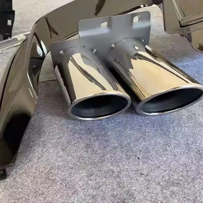 Quad Tailpipes Rear Lip Tail Throat for Volkswagen vw Tiguan L Rline Style Quad Exhaust Tip Spoiler Car Body Kit