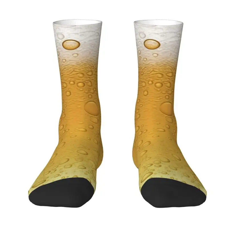 Funny Beer Realistic Bubbles Foam Dress Socks Mens Womens Warm Funny Novelty Drinking Lover Crew Socks