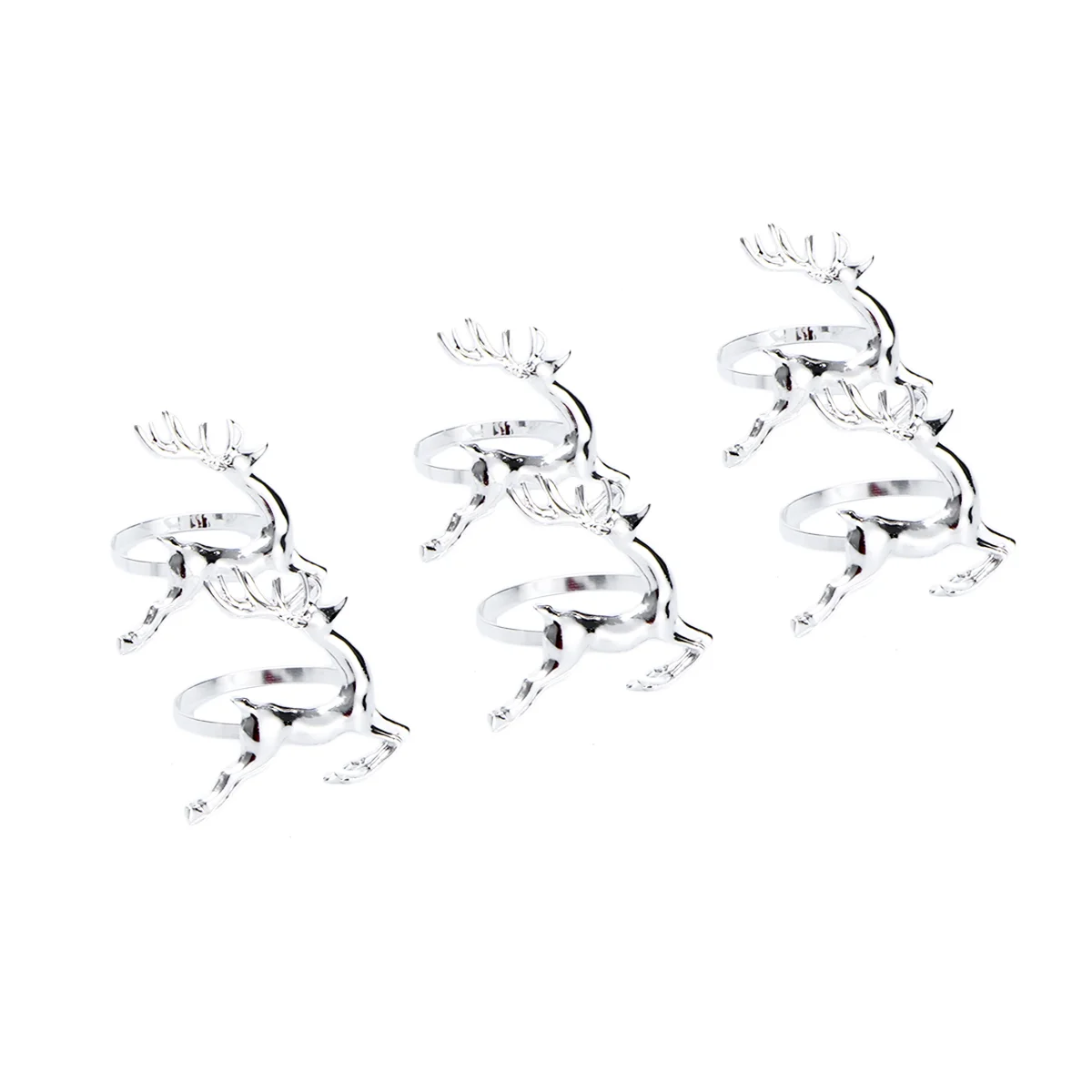 

6 PCS Napkin Rings for Wedding Tables Silver Christmas Birthday Decoration Girl