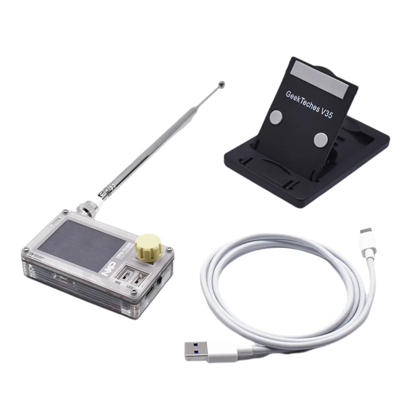 2.0 Inch IPS Screen Mini TEF6686 Full Band Radio FM/LW MW/SW DSP Portable Radio ESP32 Rechargeable Battery-TCES