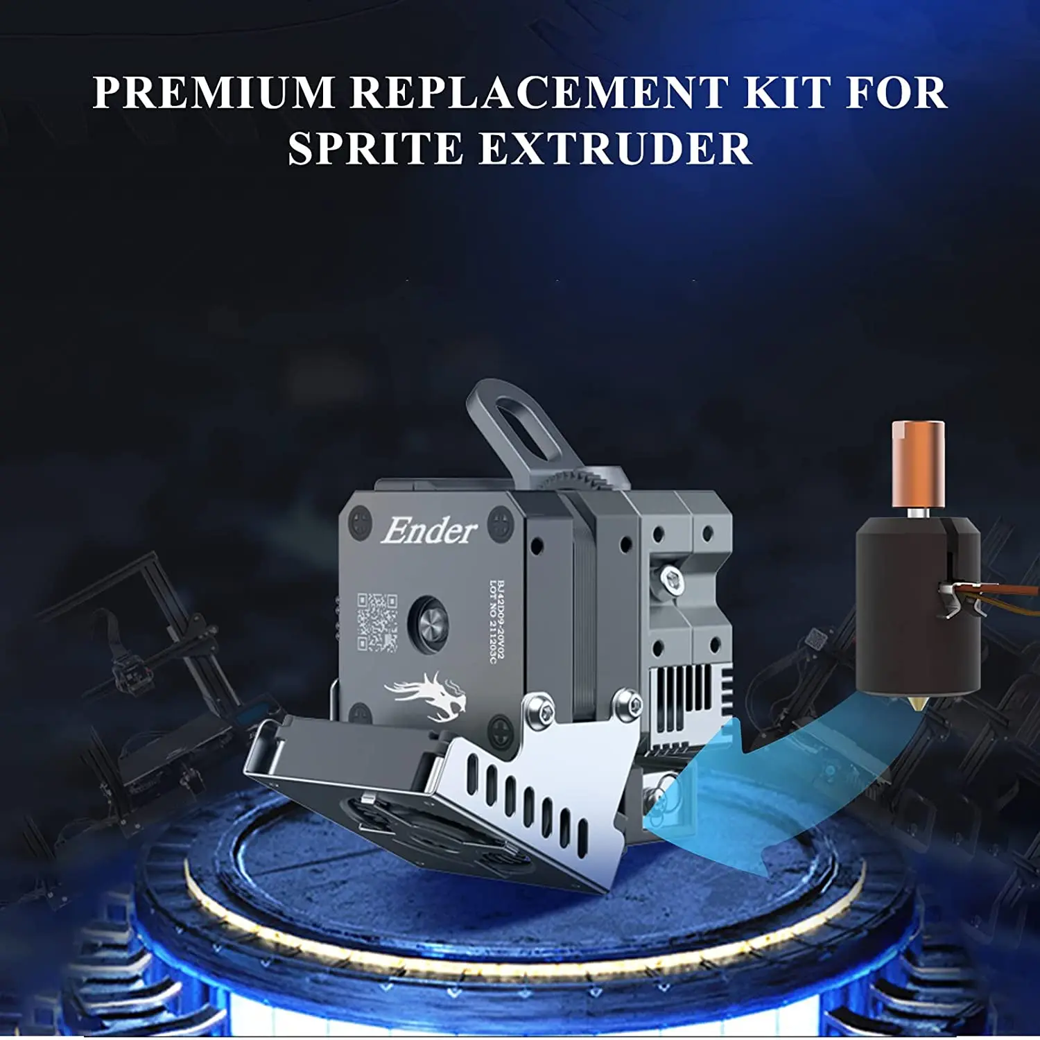 Creality-extrusora de Sprite mejorada, Kit de calefacción de cerámica, Hotend, calentamiento rápido, Bimetal, HeatBreak para Ender-3 S1/Pro/Plus