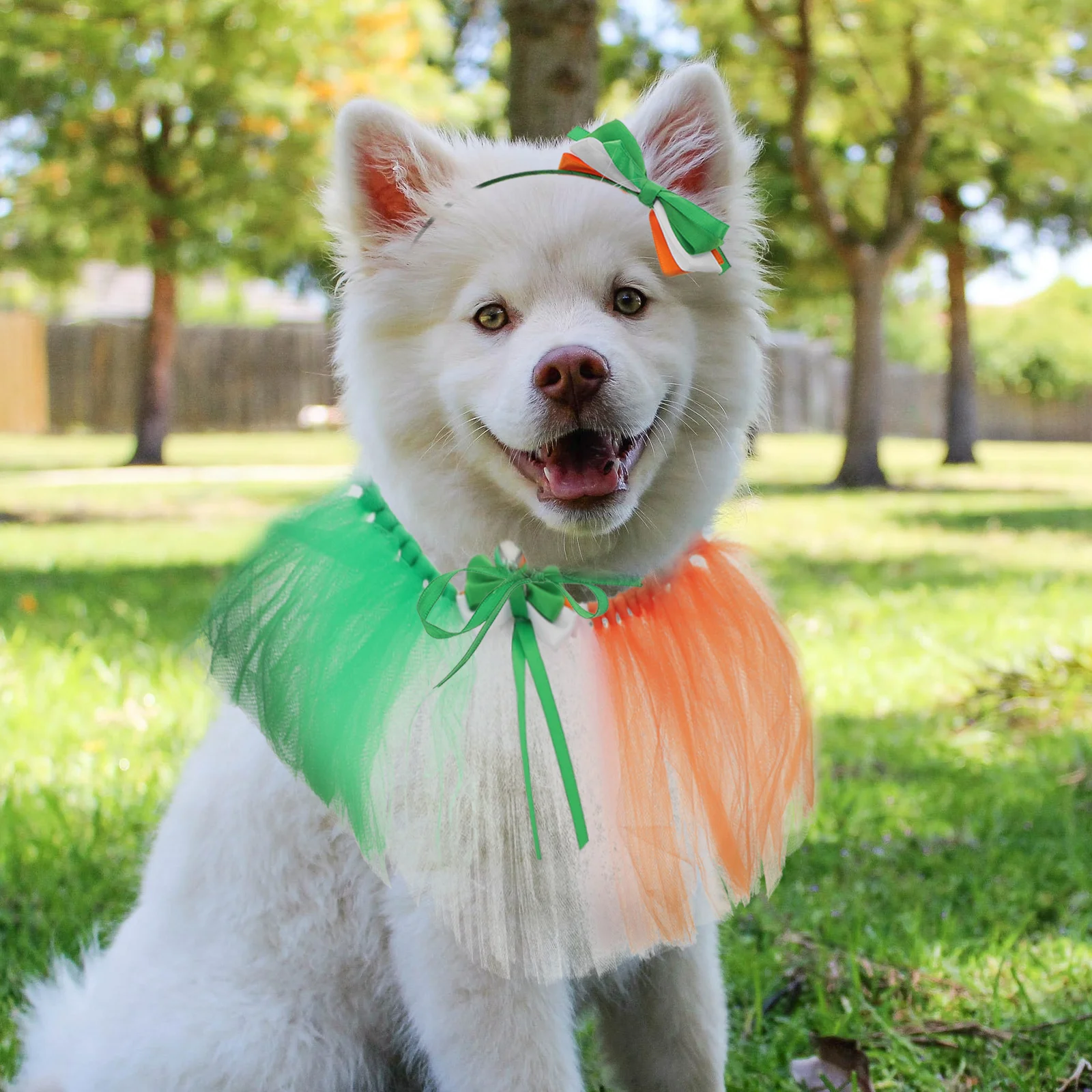 

Pet Costume Props Dog Clothes St Patrick Day Headb Skirt Decor Supplies Comfortable Wear Photography Use Lovely Design Pet