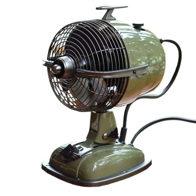 Retro electric fan household light sound mechanical air circulation fan aircraft electric shaking nostalgic table