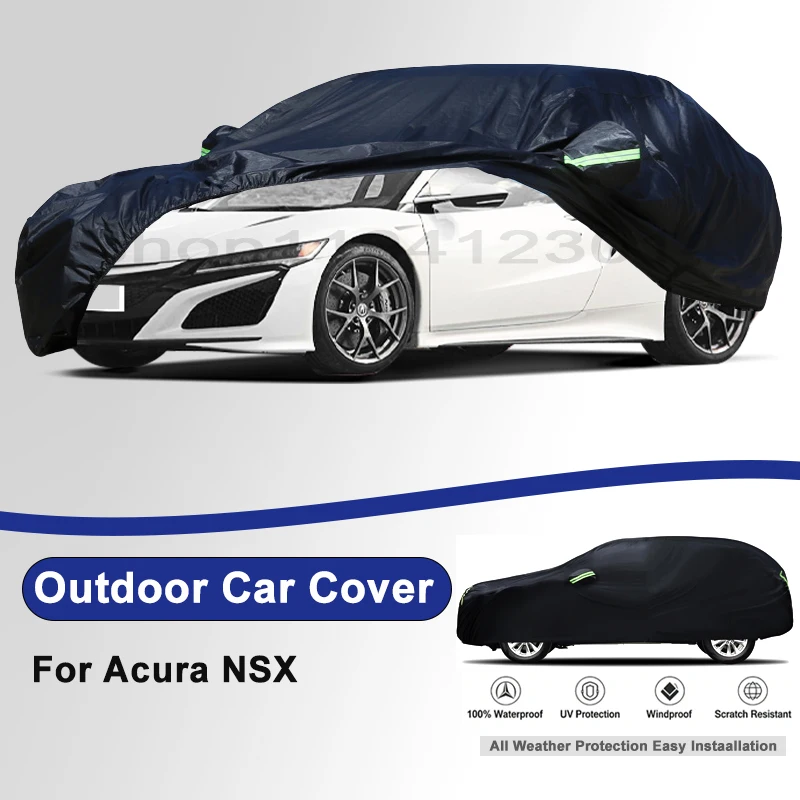 Outdoor Full Car Cover For Acura NSX with Reflective Strips Waterproof Snowproof Dustproof UV Protection Auto Accessories
