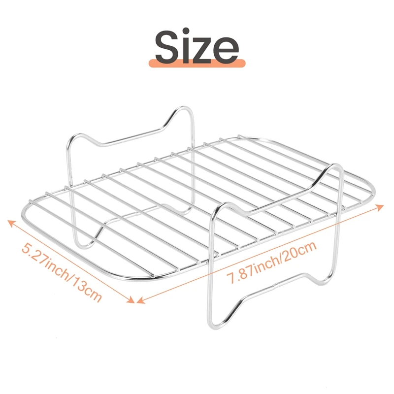 Estante de freidora de aire para Ninja DZ201/DZ401, accesorios de Foodi, estante deshidratador apilable multicapa de acero inoxidable
