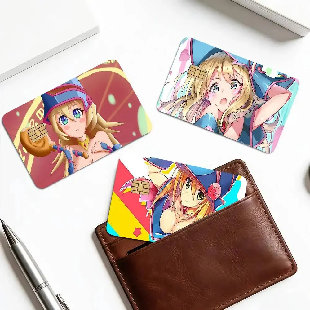 Dark Magician Girl Anime Y-Yami Yugi Credit Card Sticker Waterproof PVC Skin Cover For Debit Bank Card Removable Card Decal Wrap