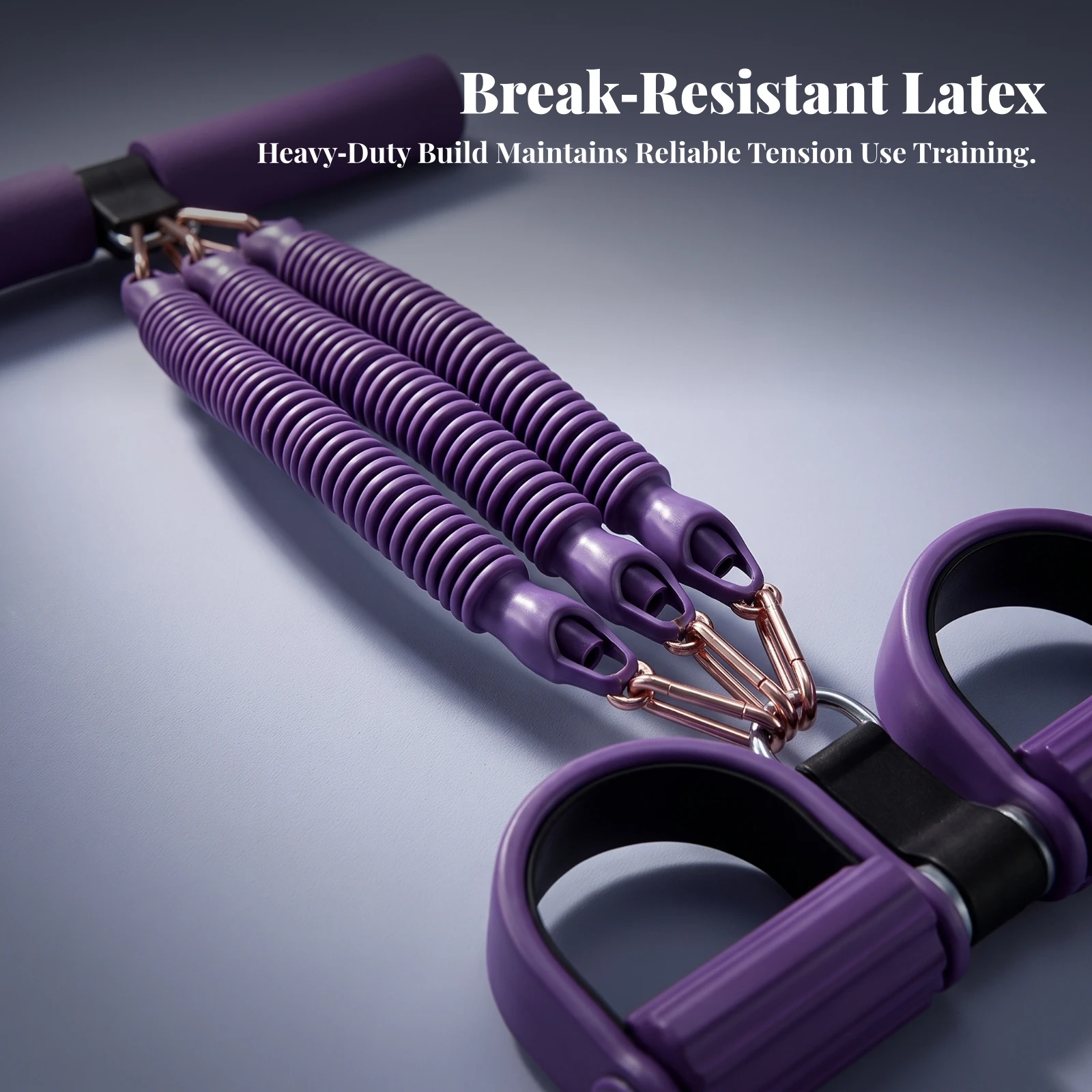 Foot Pedal Resistance Exerciser Low-Impact Pedal Resistance Band Tension Rope with Handle 3-Strand Exerciser Portable