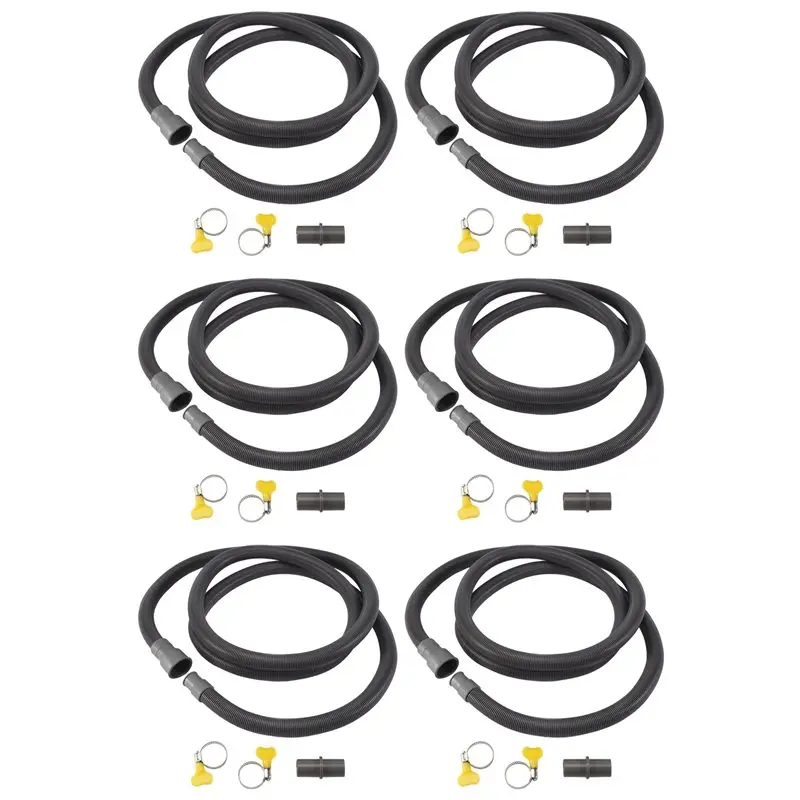 【kitchen-gadget】6x-automatic-drum-washing-machine-drain-pipe-drain-hose-fittings-3-meter