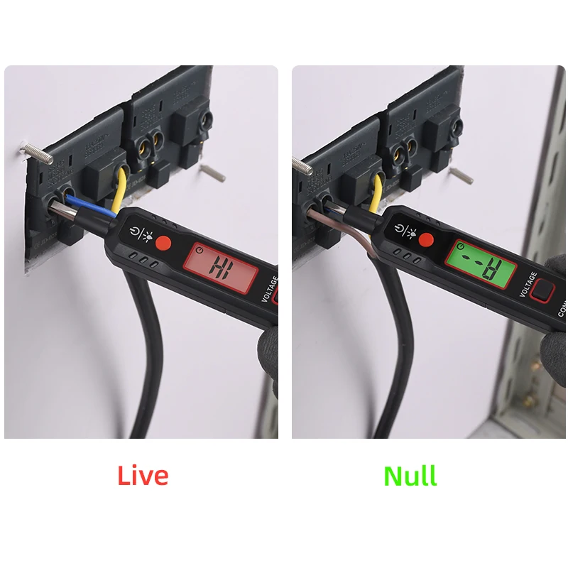 HT89 LED Detector de tensão sem contato, Indicador Profissão, Lápis Teste Inteligente, Vivo ou Fase Fio Breakpoint, NCV Continuidade Tester