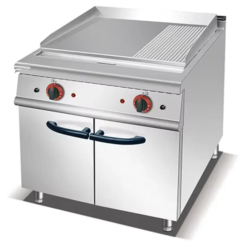 Multifunctional Commercial Restaurant Equipment Electric Griddle With Cabinet for Sale