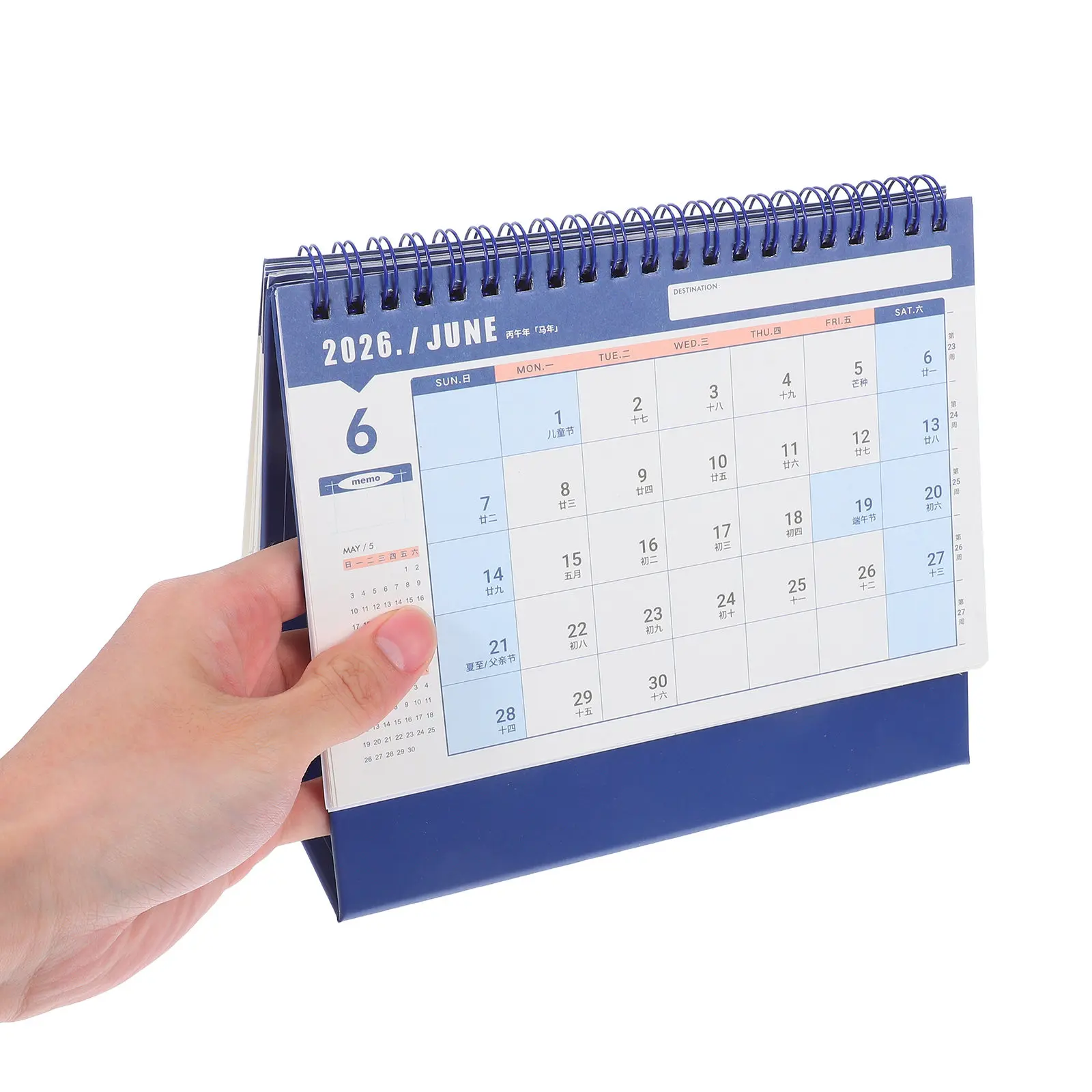 

Minimalist 2025.9-2026.12 Desk Calendar Small Desktop Standing Flip Calendar Twin-Wire Binding Monthly Planner Office Home