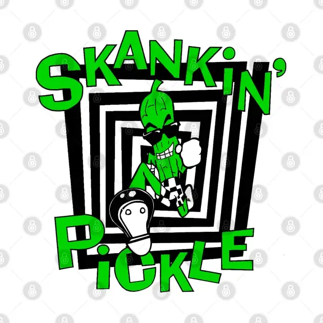 Vintage 90s Skankin' Pickle T-Shirt Funny Short Sleeve Tshirt Streetwear New Fashion Top Tees