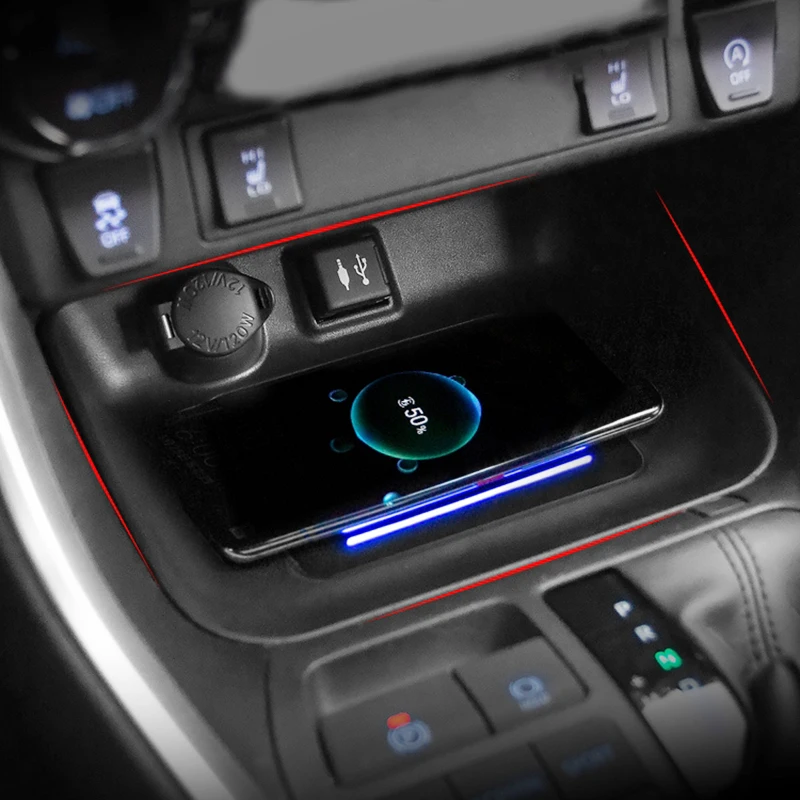 does 2020 rav4 have cigarette lighter 15W Car wireless charger for Toyota RAV4 RAV 4 2019 2020 2021 2022 fast  phone charger charging holder accessories