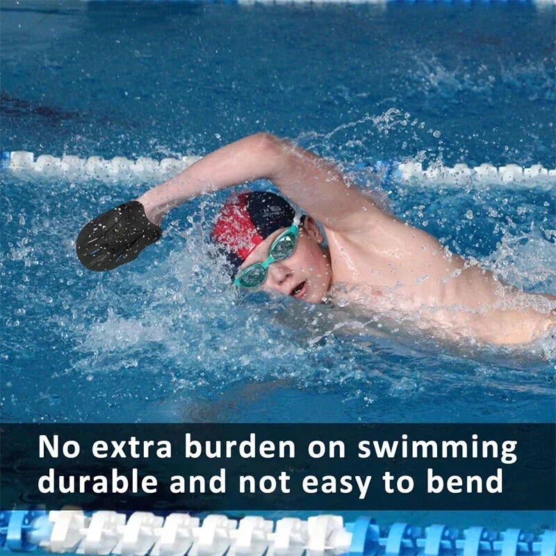 1pair Adult Hand Pu Men\'s and Women\'s Swimming Training Silicone Hand Web Protectors Adjustable Freestyle Hand Pu