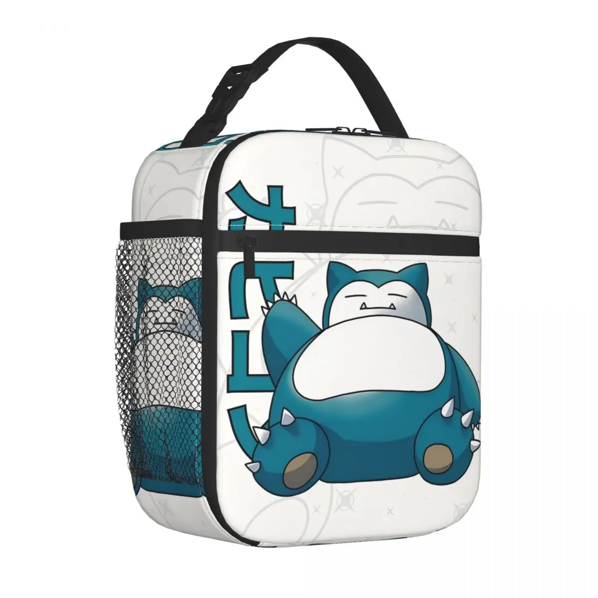 Pokemon Snorlax Lunch Bag Cute Lunch Box For Adult School Portable Zipper Cooler Bag Oxford Graphic Design Thermal Lunch Bags