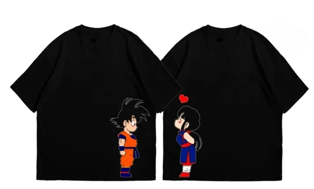 

Goku or Milk Chi Chi Couple T Shirt Dragon Ball Z Anime Fans Gift for Her Him Mens Summer Cotton Women Tee Streetwear Casual