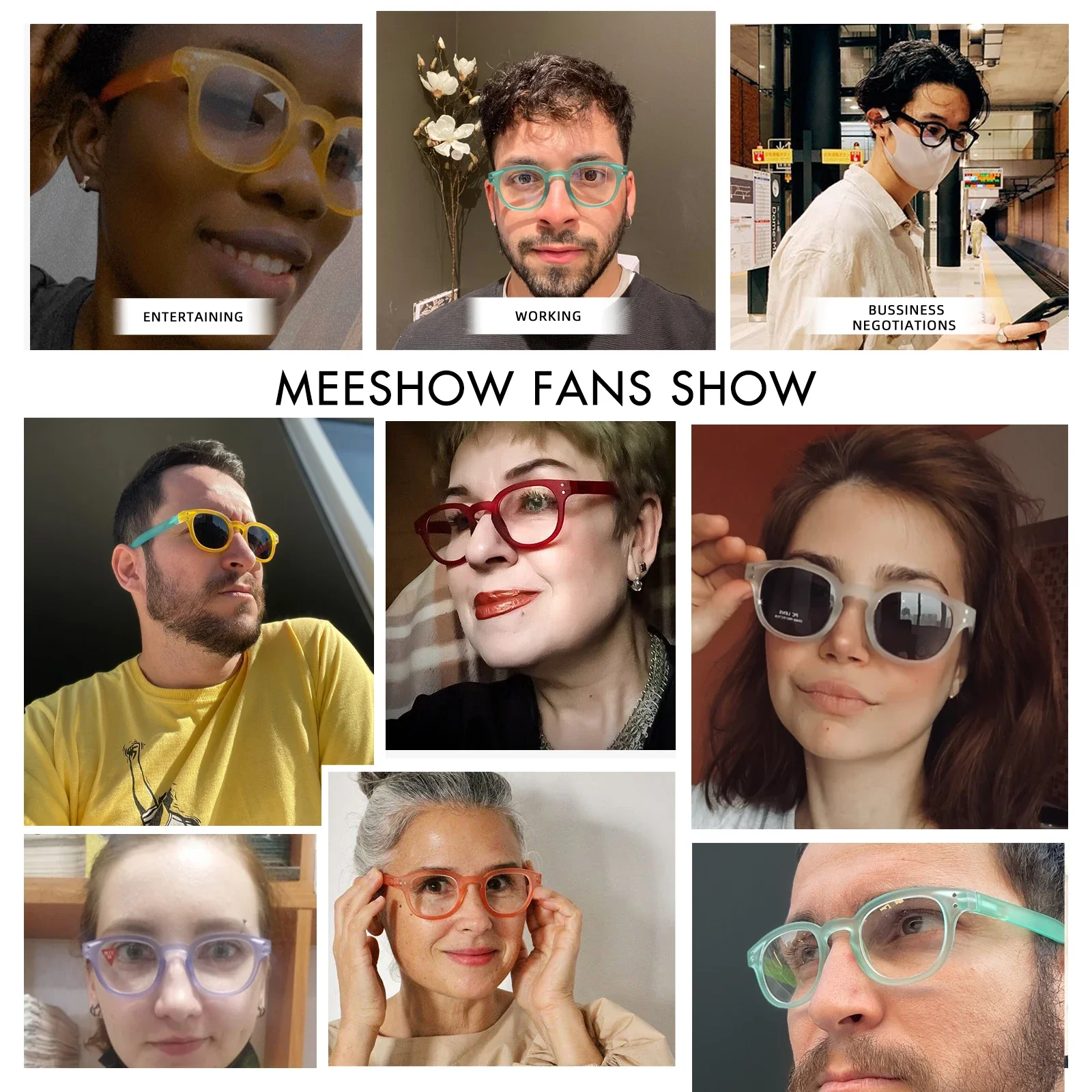 Meeshow Reading Glasses Men Women Glass Retro Fashion French Style Eyeglasses Lesebrillen with Diopter Frozen Presbyopia 1513