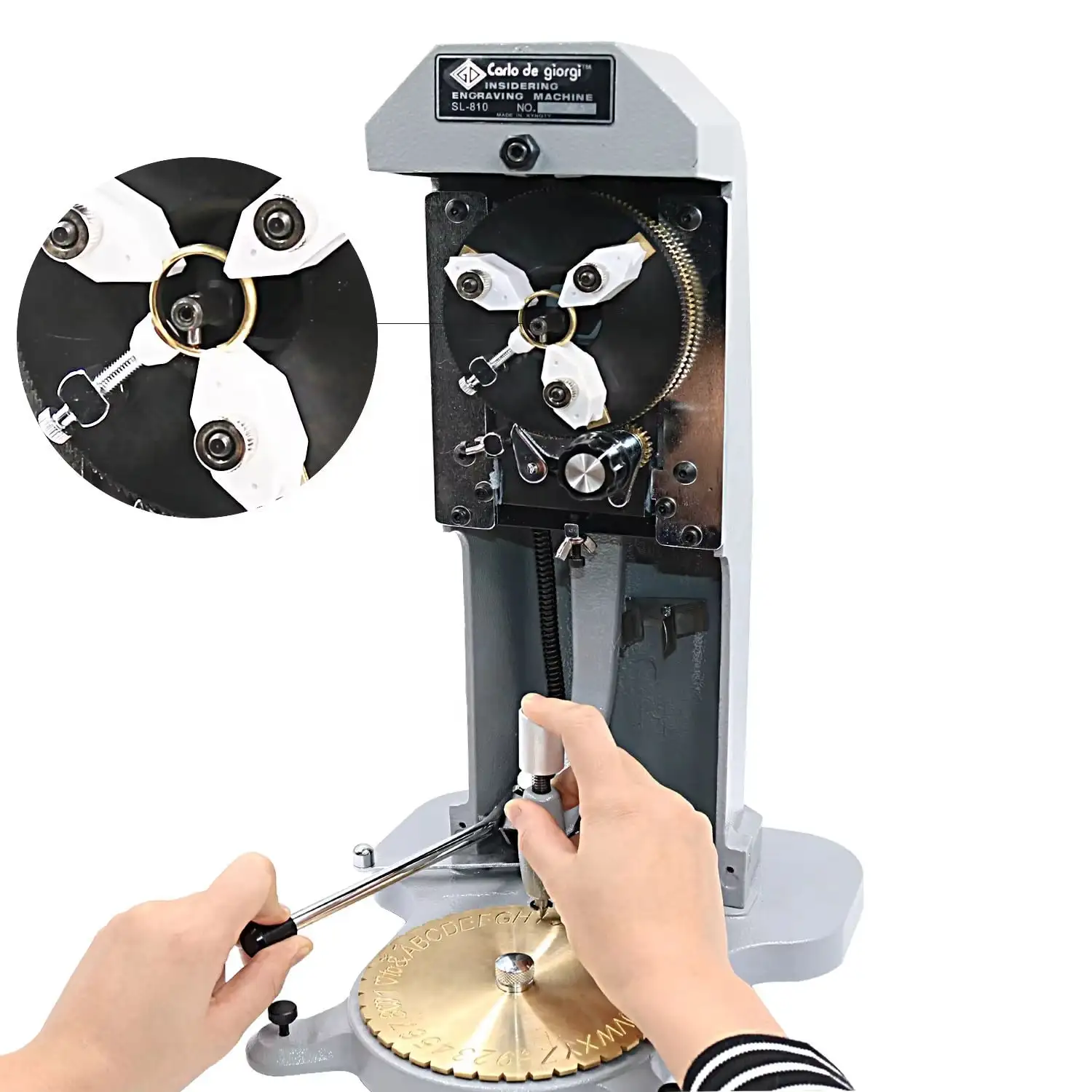 High Precision Inner Ring Engraving Machine, Mini Jewelry Letter Number Symbol Engraver for Gold Silver Ring Inside Marking