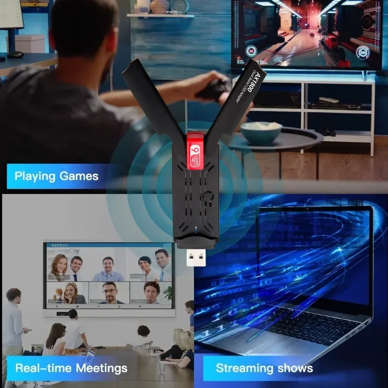 AX1800 USB WiFi 6 USB 3.0 адаптер двухдиапазонный 2,4G/5Ghz Wi-Fi приемник ключ Wi-Fi сетевая карта беспроводная для ПК ноутбука Win10/11