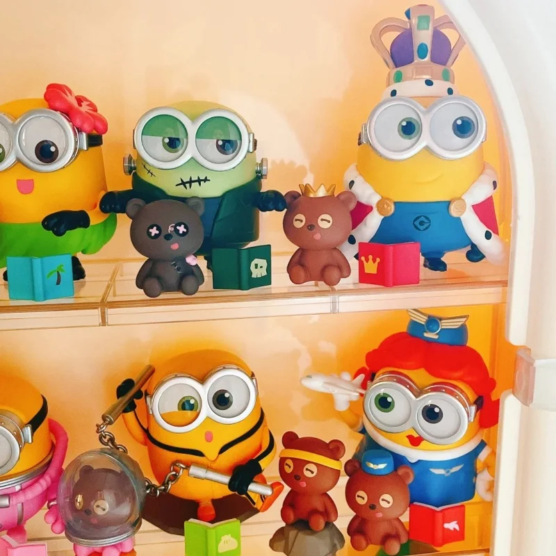 POP MART Original Minions Bedtime Stories By Bob And Tim Series Blind Box Anime Figure Mystery Box Desktop Toy Surprise Gift