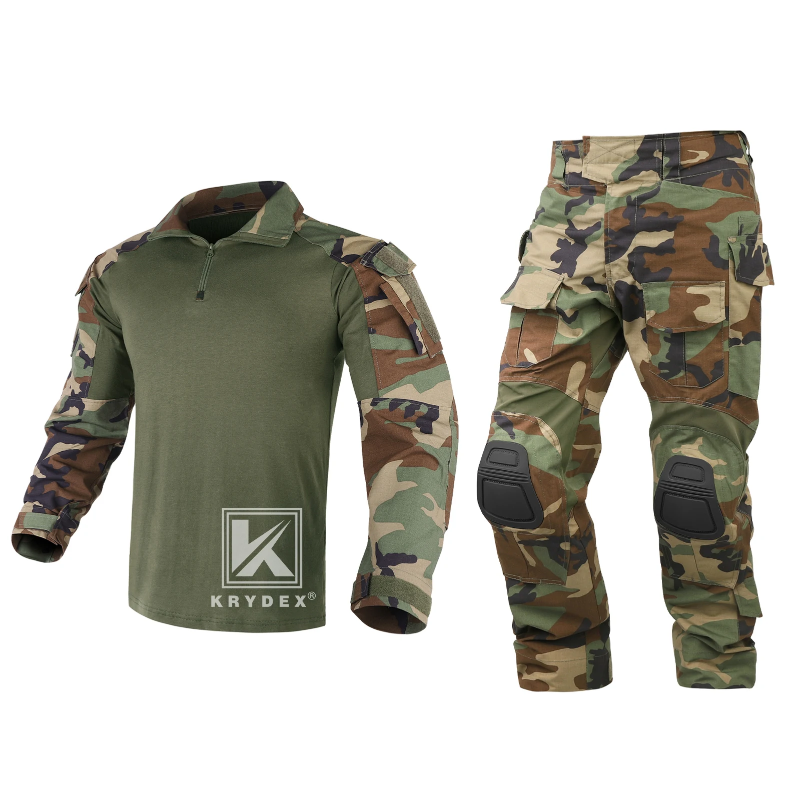KRYDEX Gen3 Tactische BDU Camouflage Uniform Combat Sport Kleding voor Mannen Ranger Groen Kaki Tijger Streep Shirts En Broek Set