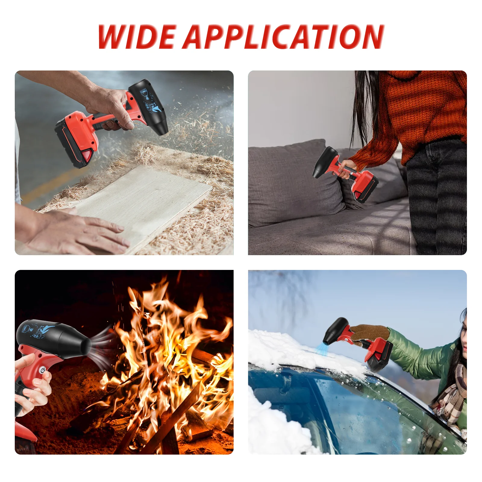 Mini Brushless Jet Blower แบบพกพารุนแรง Turbo พัดลมไร้สายความเร็วสูง 4 พัดลมสําหรับ Milwaukee 18V (ไม่มีแบตเตอรี่)